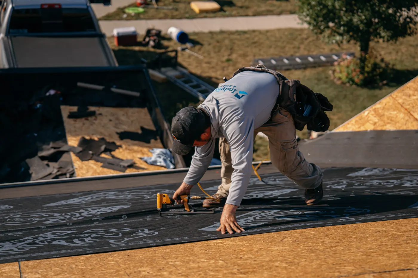 Commercial roof inspection documented in Woodcreek Crossing