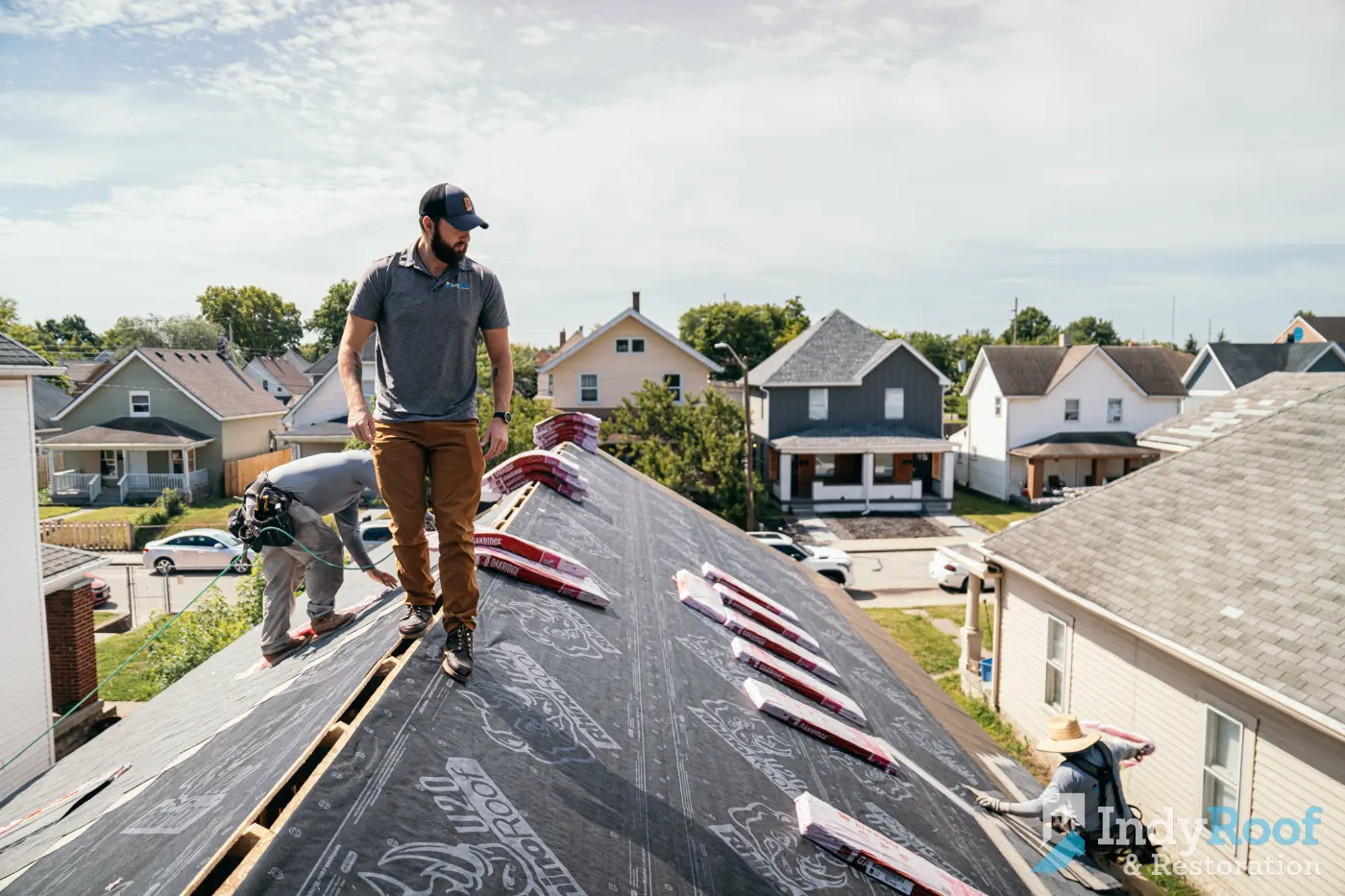 Commercial roof inspection documented in Woodcreek Crossing